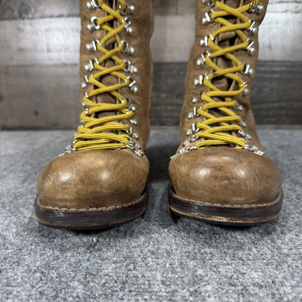 RARE DSQUARED2 Tall Canadian Hiking Boots Leather Archive Maple Leaf Italy 45/12